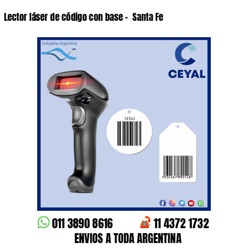 Lector láser de código con base –  Santa Fe