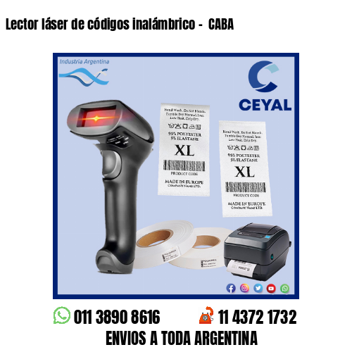 Lector láser de códigos inalámbrico –  CABA