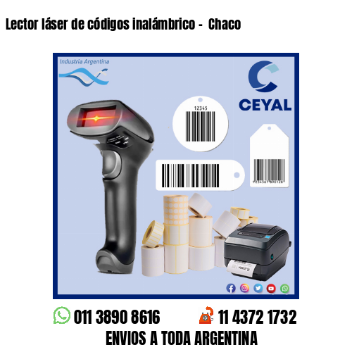Lector láser de códigos inalámbrico –  Chaco
