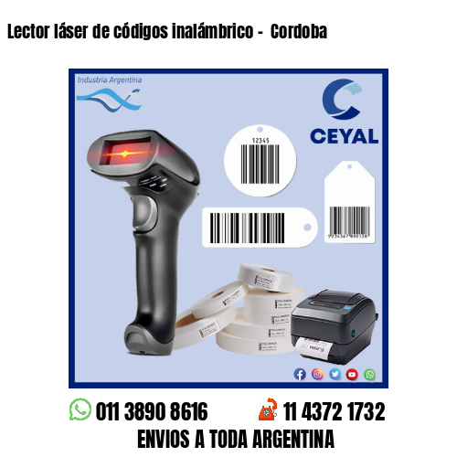 Lector láser de códigos inalámbrico –  Cordoba