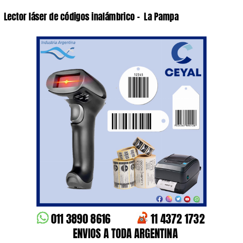 Lector láser de códigos inalámbrico –  La Pampa