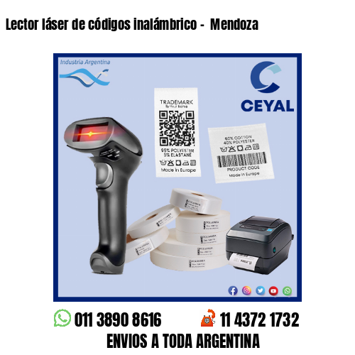 Lector láser de códigos inalámbrico –  Mendoza