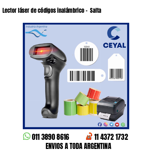 Lector láser de códigos inalámbrico –  Salta