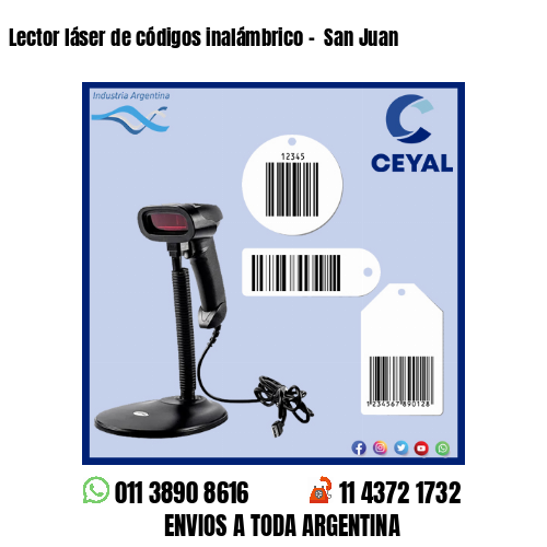 Lector láser de códigos inalámbrico –  San Juan