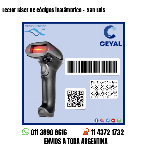 Lector láser de códigos inalámbrico –  San Luis
