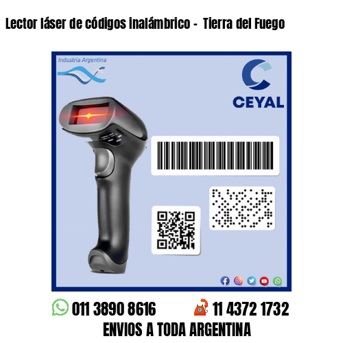Lector láser de códigos inalámbrico –  Tierra del Fuego