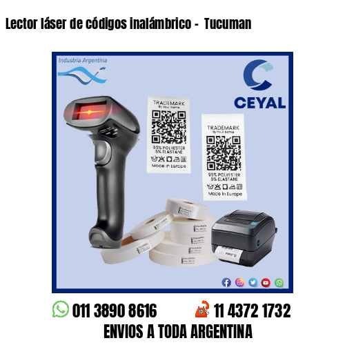 Lector láser de códigos inalámbrico –  Tucuman