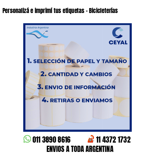 Personalizá e imprimí tus etiquetas – Bicicleterías