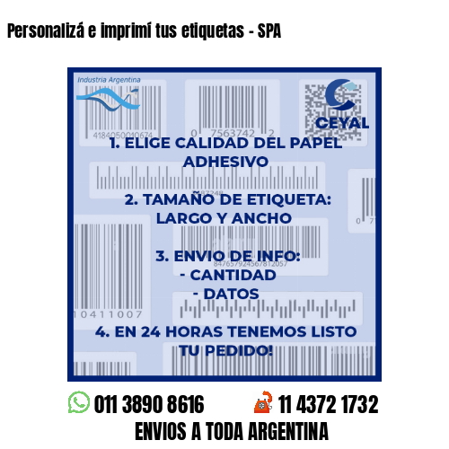 Personalizá e imprimí tus etiquetas – SPA