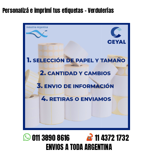 Personalizá e imprimí tus etiquetas – Verdulerías