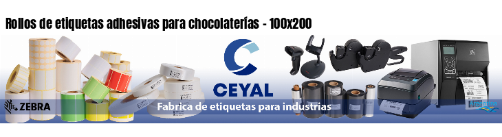 Rollos de etiquetas adhesivas para chocolaterías - 100x200