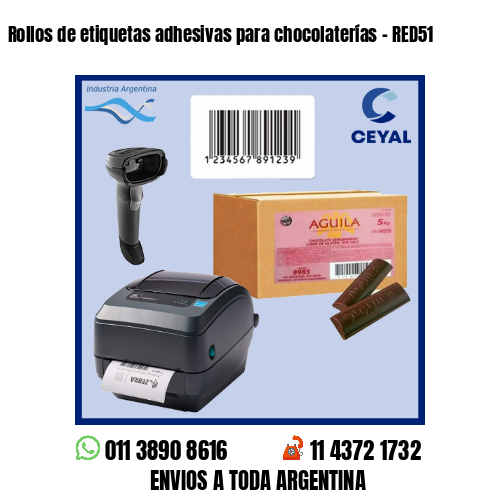Rollos de etiquetas adhesivas para chocolaterías – RED51