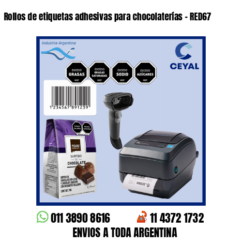 Rollos de etiquetas adhesivas para chocolaterías – RED67