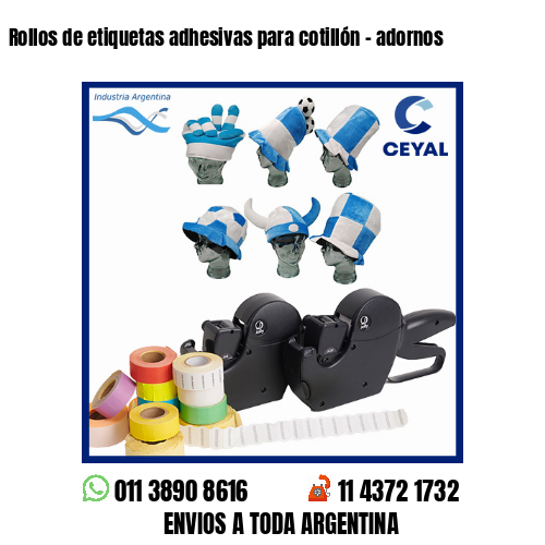 Rollos de etiquetas adhesivas para cotillón – adornos