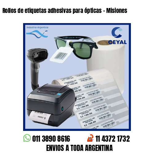 Rollos de etiquetas adhesivas para ópticas – Misiones