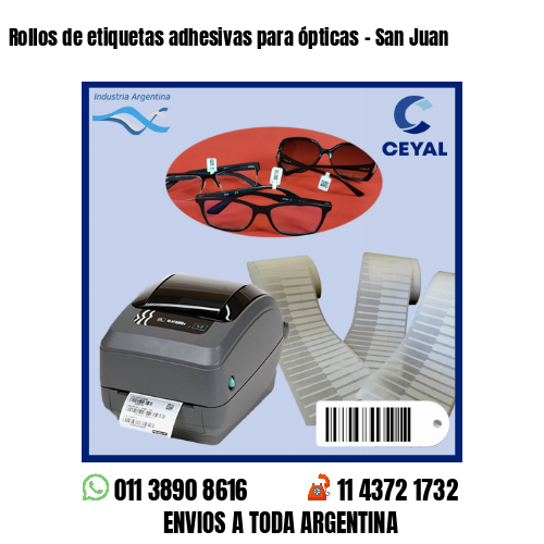 Rollos de etiquetas adhesivas para ópticas – San Juan
