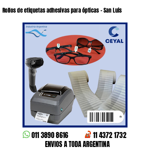 Rollos de etiquetas adhesivas para ópticas – San Luis