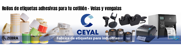 Rollos de etiquetas adhesivas para tu cotillón - Velas y vengalas