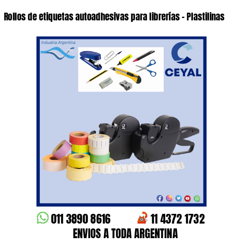 Rollos de etiquetas autoadhesivas para librerías – Plastilinas