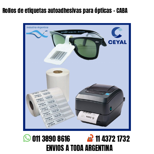 Rollos de etiquetas autoadhesivas para ópticas – CABA