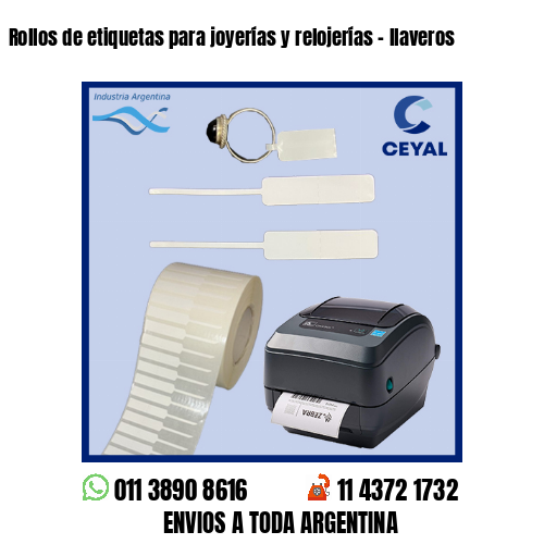Rollos de etiquetas para joyerías y relojerías – llaveros
