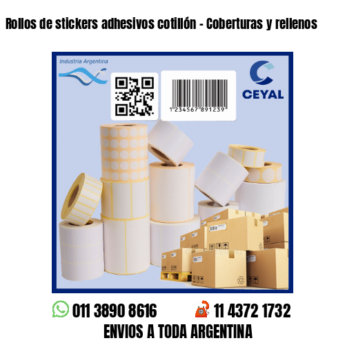 Rollos de stickers adhesivos cotillón – Coberturas y rellenos