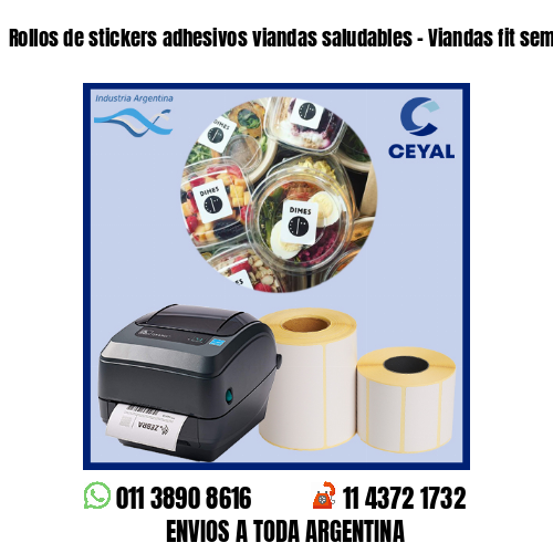 Rollos de stickers adhesivos viandas saludables – Viandas fit semanales