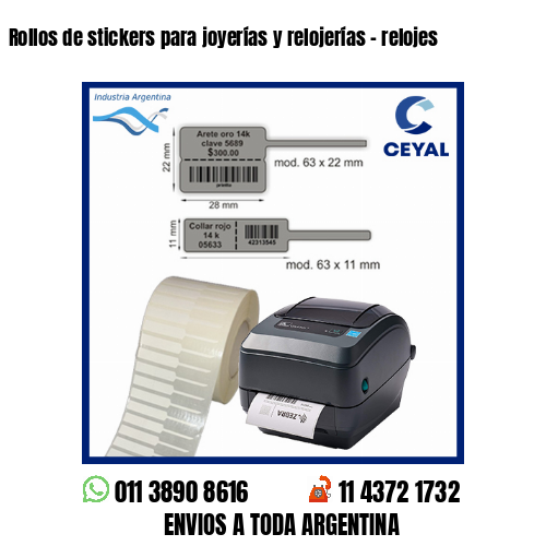 Rollos de stickers para joyerías y relojerías – relojes