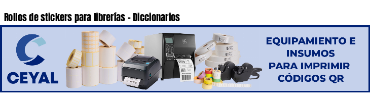 Rollos de stickers para librerías - Diccionarios
