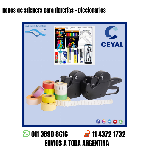 Rollos de stickers para librerías – Diccionarios