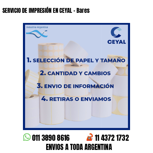 SERVICIO DE IMPRESIÓN EN CEYAL – Bares