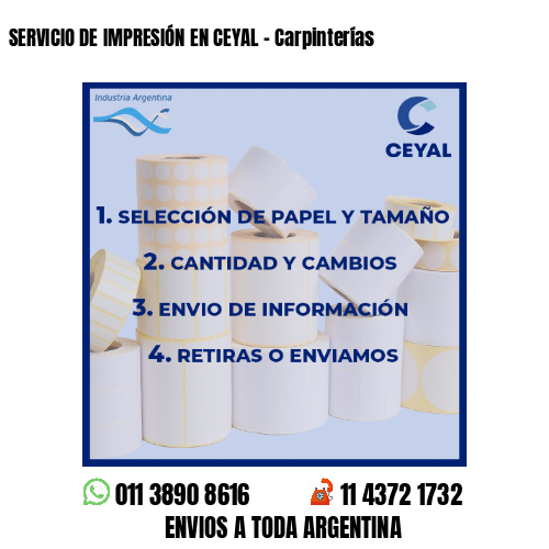 SERVICIO DE IMPRESIÓN EN CEYAL – Carpinterías
