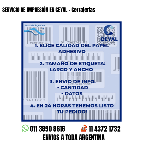SERVICIO DE IMPRESIÓN EN CEYAL – Cerrajerías