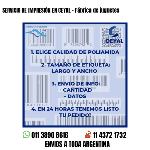 SERVICIO DE IMPRESIÓN EN CEYAL – Fábrica de juguetes
