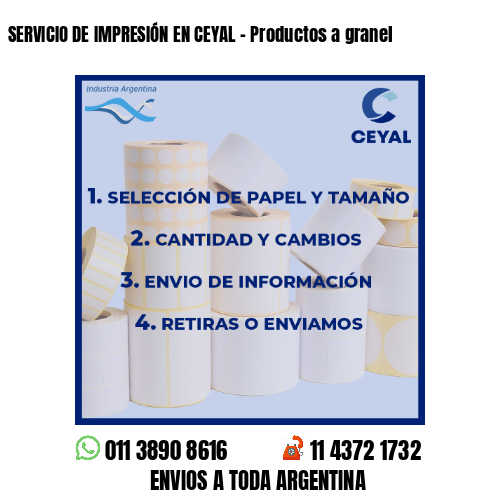 SERVICIO DE IMPRESIÓN EN CEYAL – Productos a granel