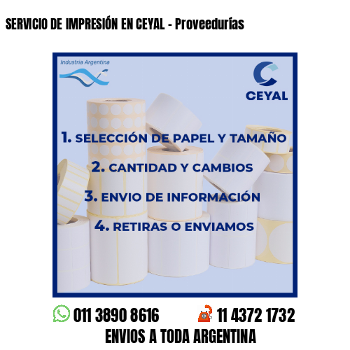 SERVICIO DE IMPRESIÓN EN CEYAL – Proveedurías