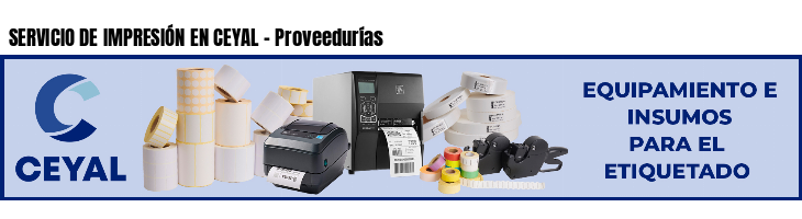 SERVICIO DE IMPRESIÓN EN CEYAL - Proveedurías