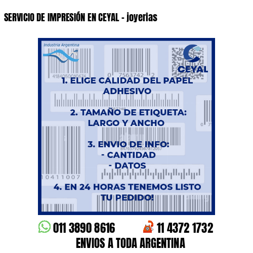 SERVICIO DE IMPRESIÓN EN CEYAL – joyerias