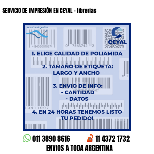 SERVICIO DE IMPRESIÓN EN CEYAL – librerias