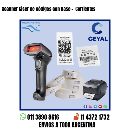 Scanner láser de códigos con base –  Corrientes