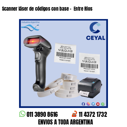 Scanner láser de códigos con base –  Entre Rios