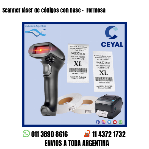 Scanner láser de códigos con base –  Formosa