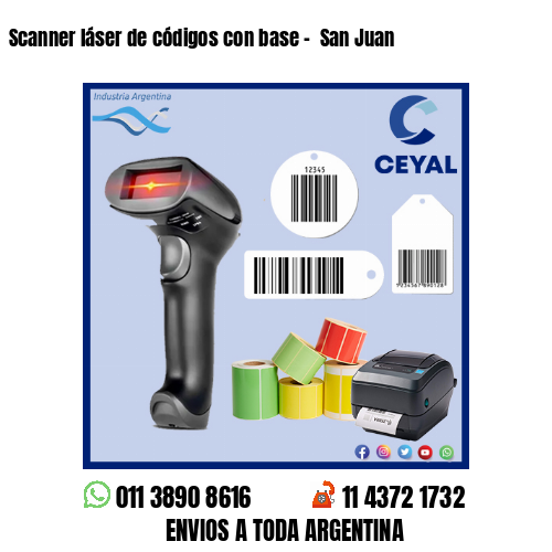 Scanner láser de códigos con base –  San Juan