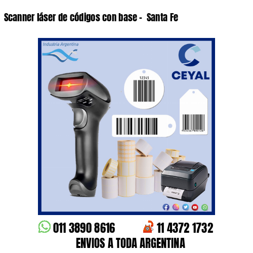 Scanner láser de códigos con base –  Santa Fe