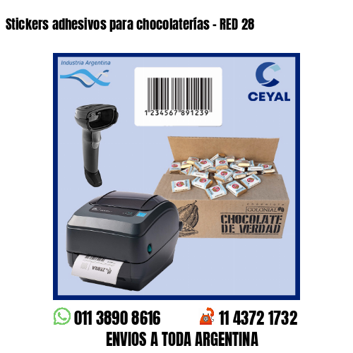 Stickers adhesivos para chocolaterías – RED 28