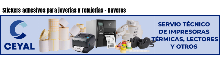 Stickers adhesivos para joyerías y relojerías - llaveros