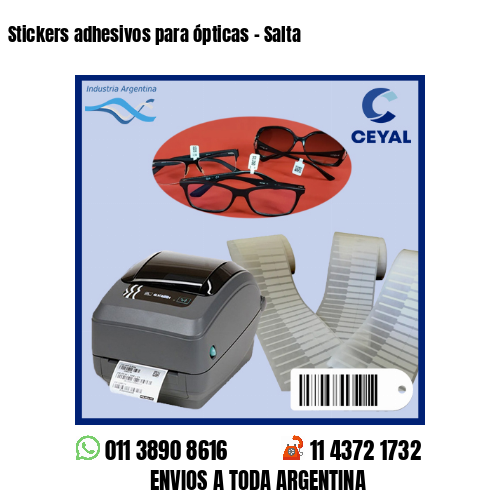 Stickers adhesivos para ópticas – Salta