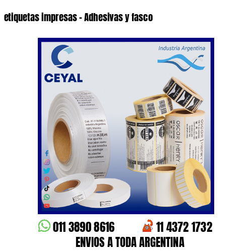 etiquetas impresas – Adhesivas y fasco