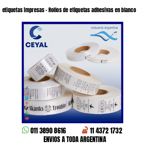 etiquetas impresas – Rollos de etiquetas adhesivas en blanco