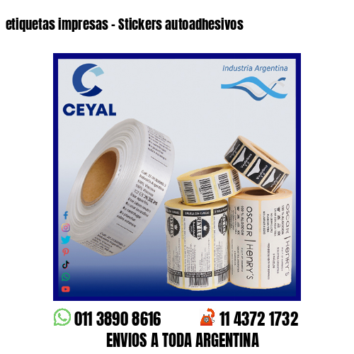 etiquetas impresas – Stickers autoadhesivos